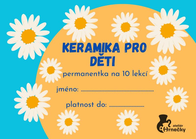 Keramika pro děti - permanentka - 10 lekcí